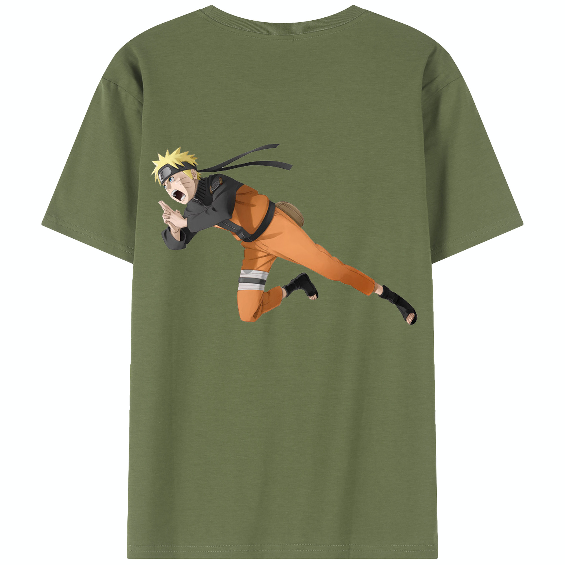 （画像用） NARUTO -ナルト- うずまき ナルト Uzumaki Naruto 綿100％半袖Tシャツ（背面プリント）